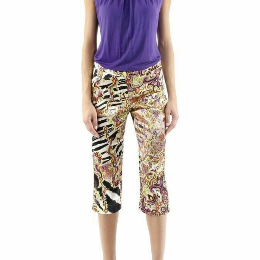 Roberto Cavalli Multicolor Patterned Pants - image 3